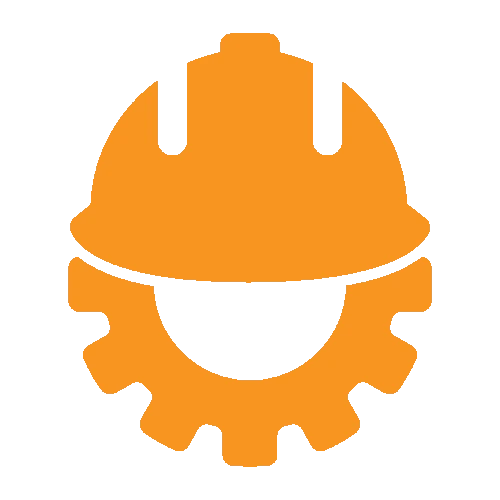 hard hat and cog icon